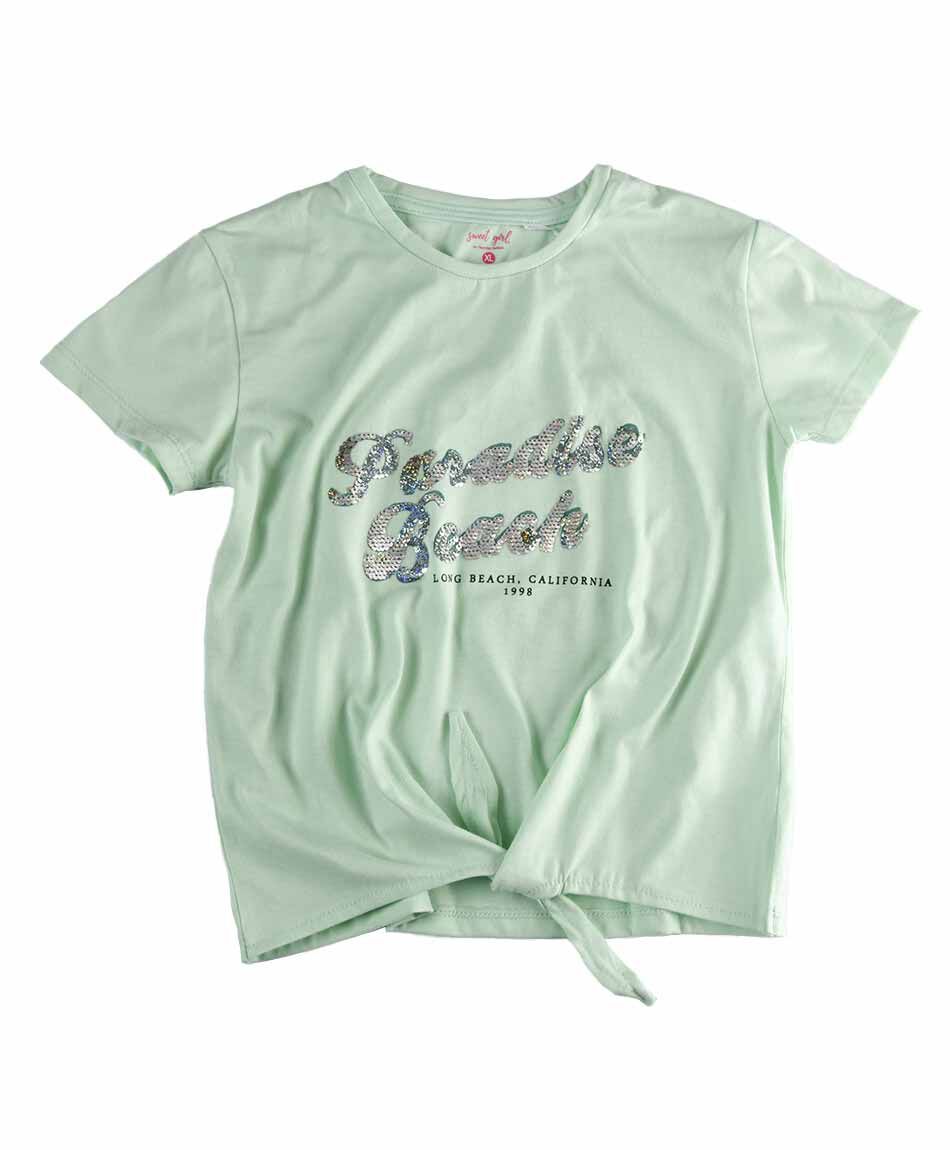 Polera manga corta cuello redondo