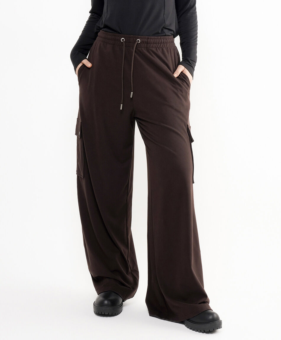 Pantal&oacute;n mujer cargo brown