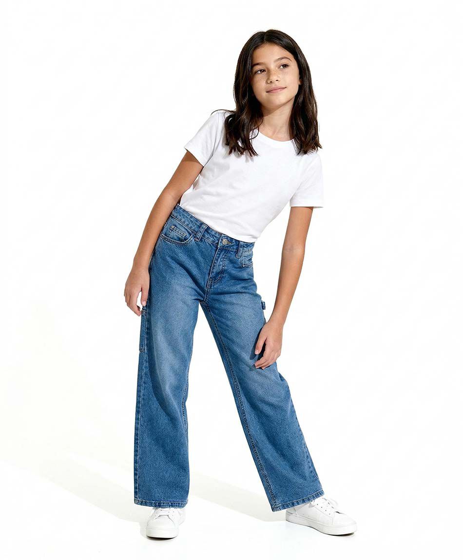 Jeans ni&ntilde;a azul