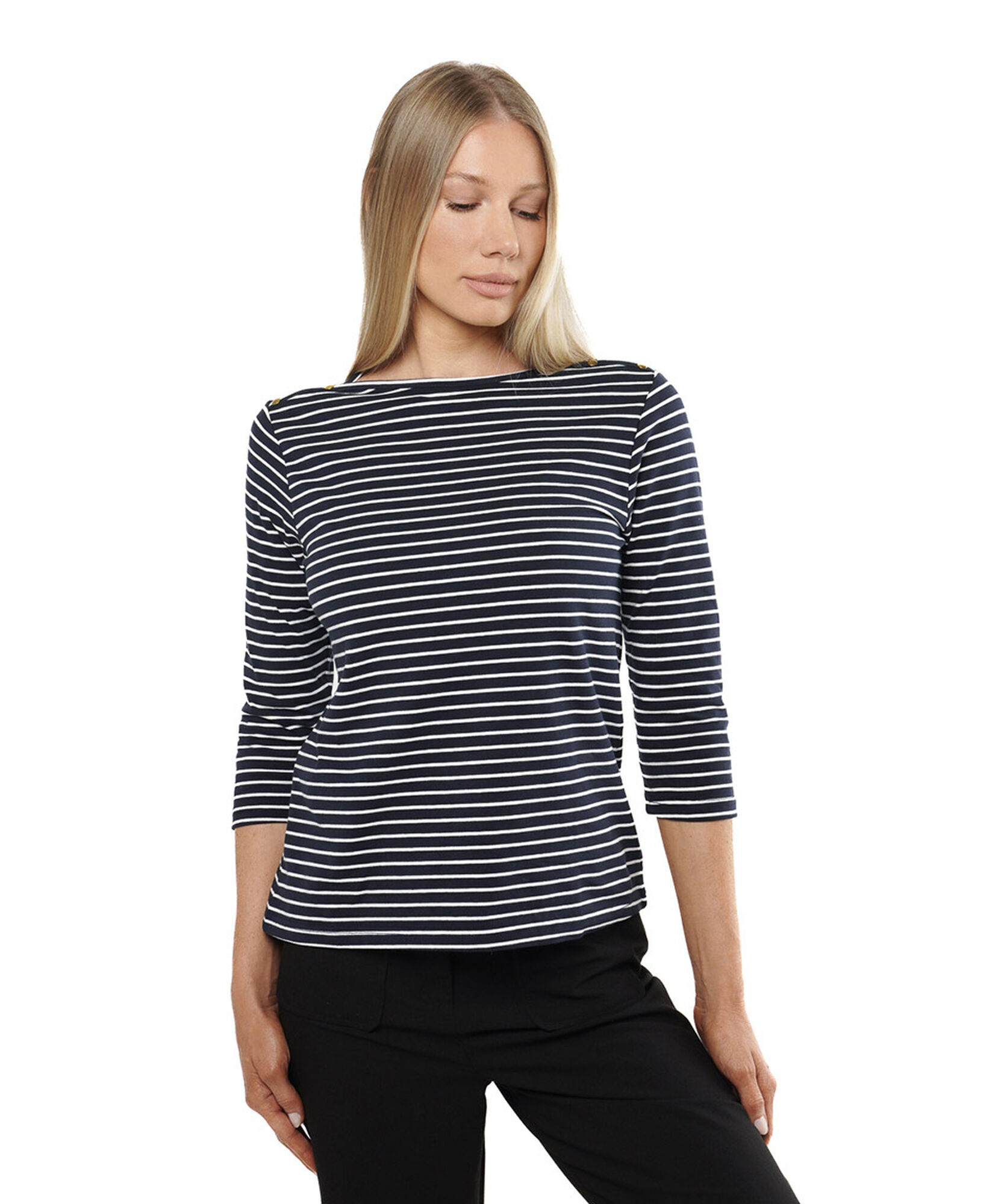 Polera mujer rayas media manga Polera mujer rayas media manga
