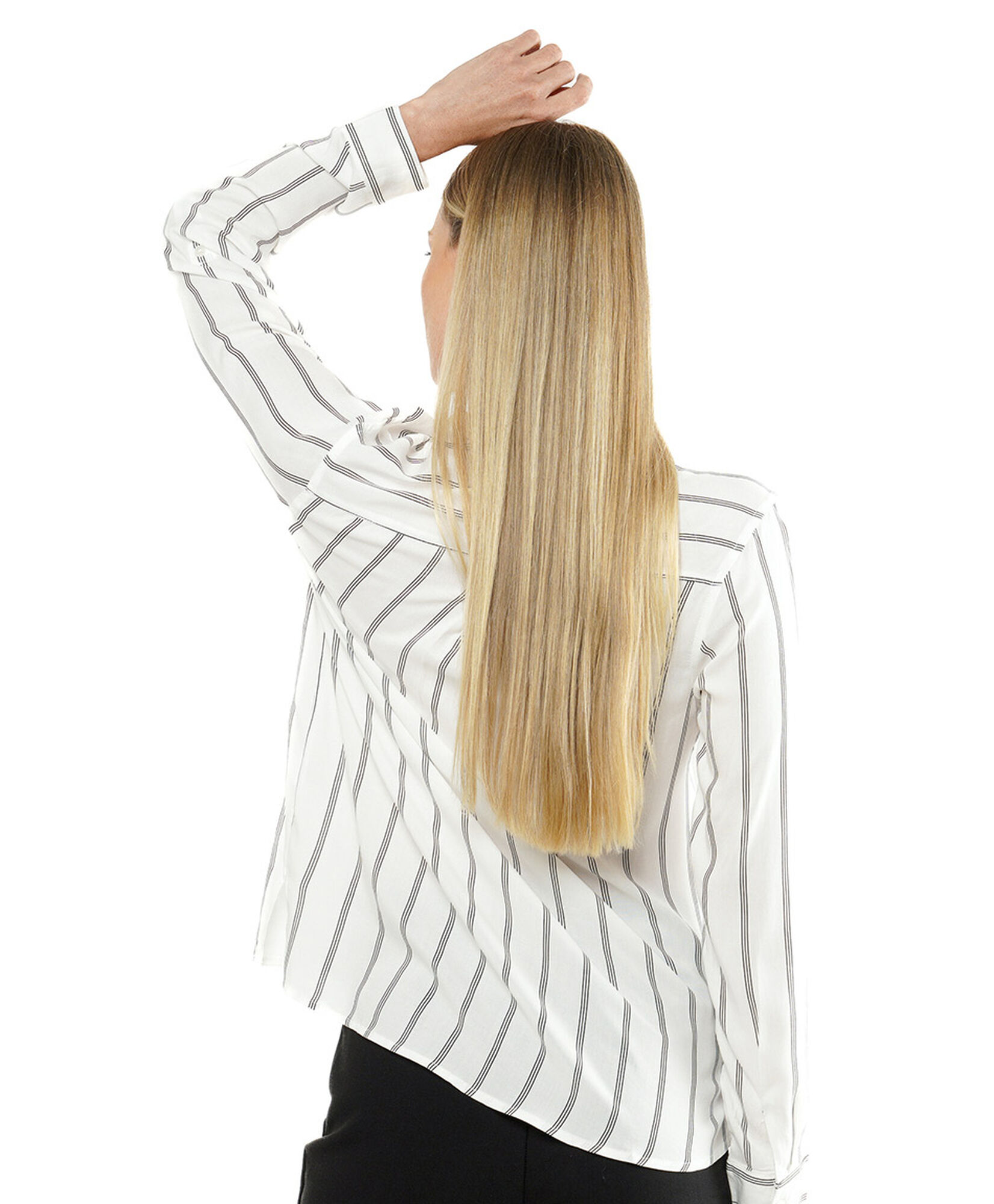 Blusa mujer rayas cuello mao Blusa mujer rayas cuello mao