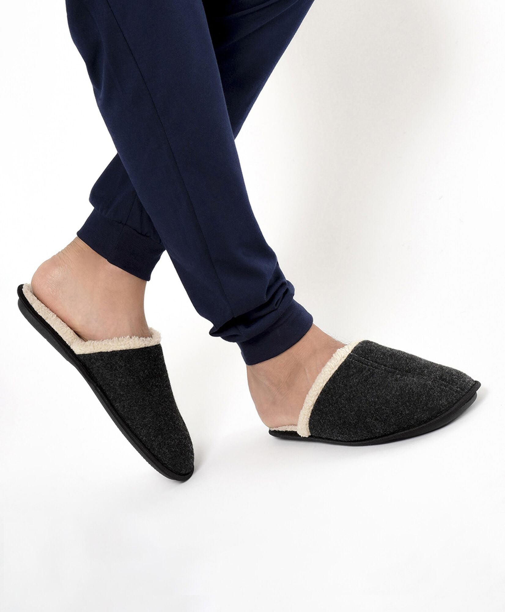 Pantufla hombre jaspeada Pantufla hombre jaspeada