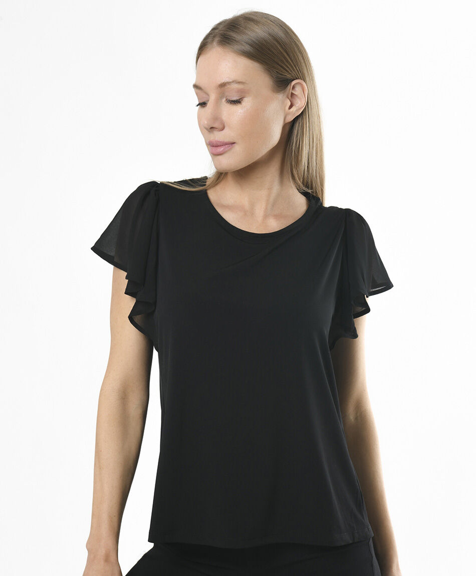 Polera mujer manga vuelos