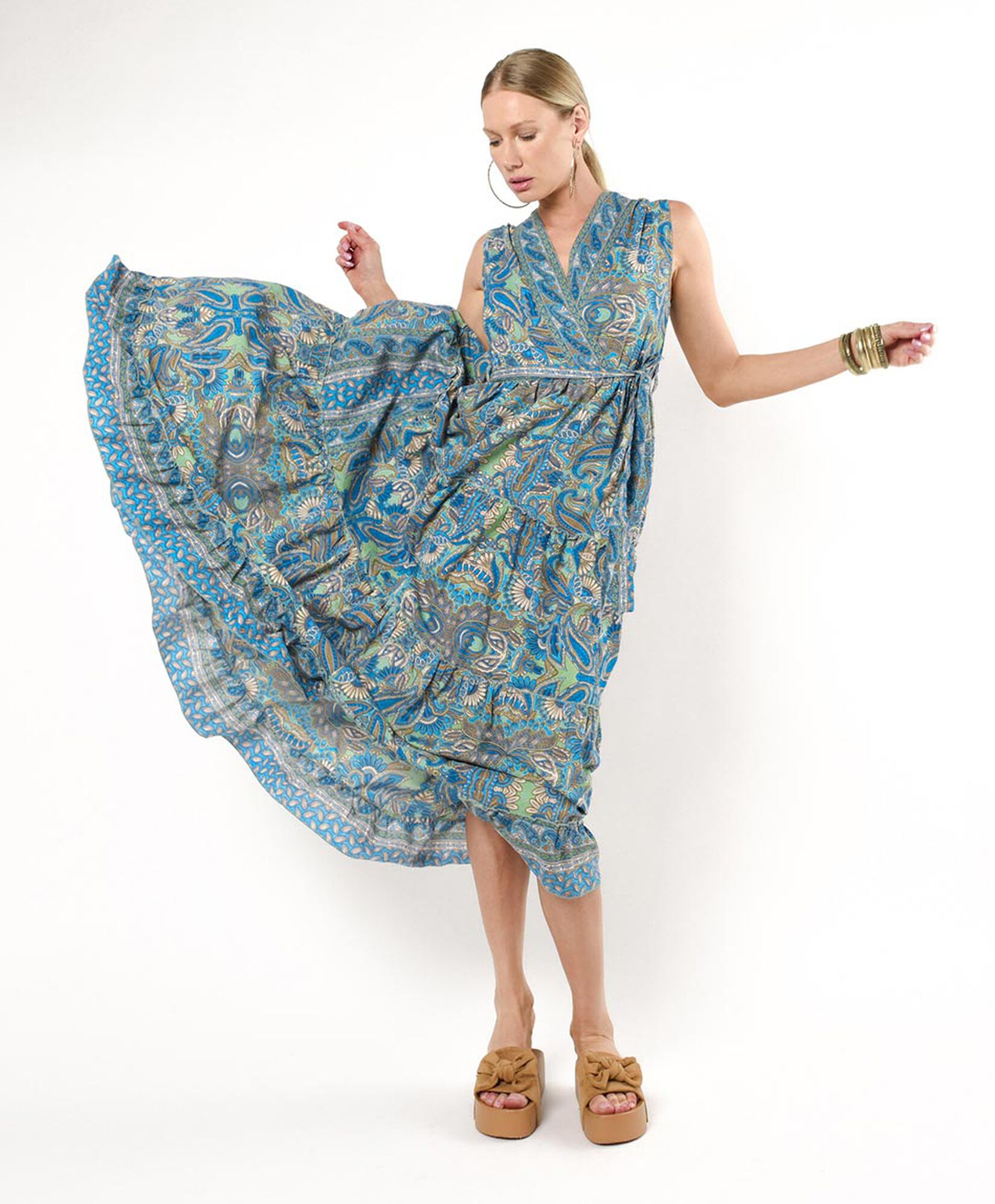 Vestido mujer maxi cruzado Vestido mujer maxi cruzado