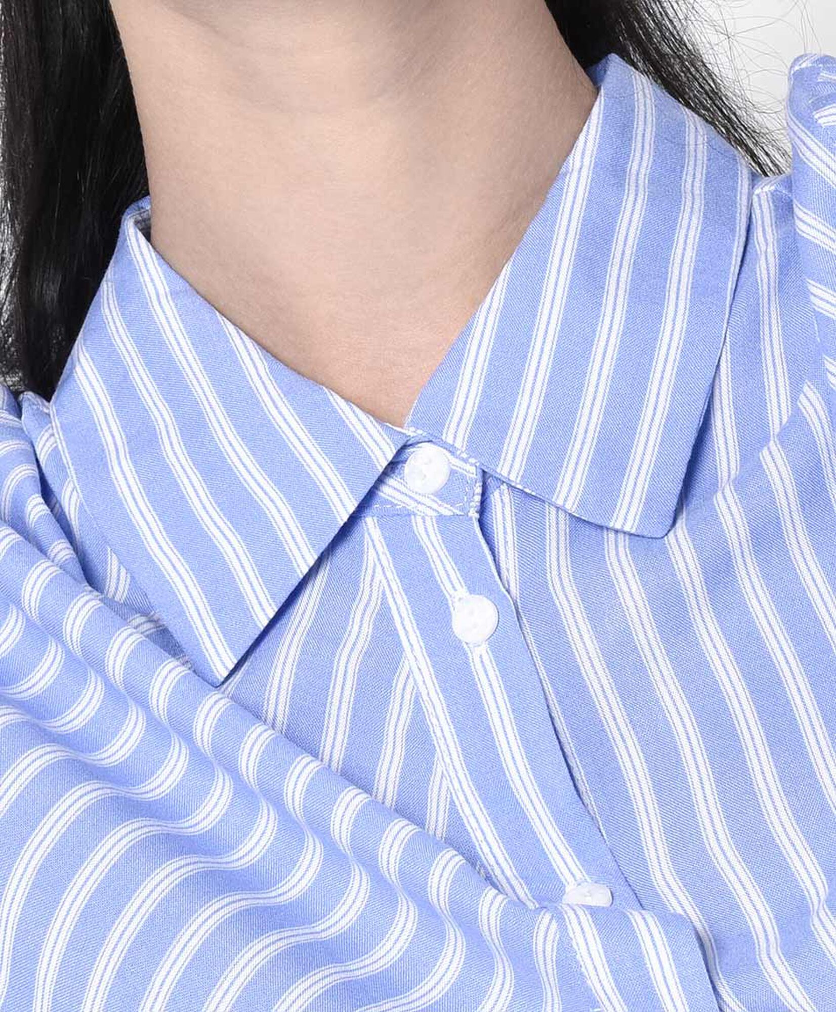 Blusa mujer cruzada lazo líneas Blusa mujer cruzada lazo líneas