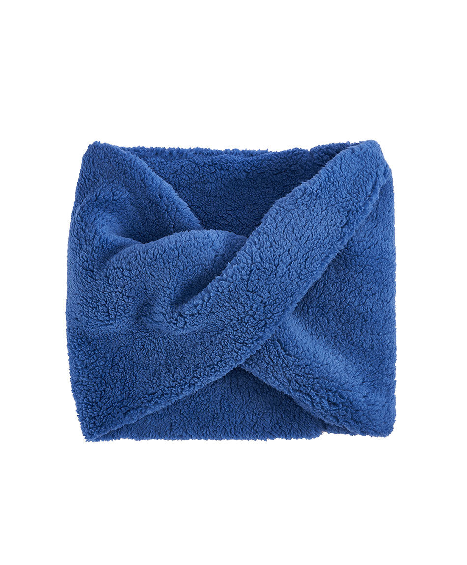 Cuello mujer borreguito azul