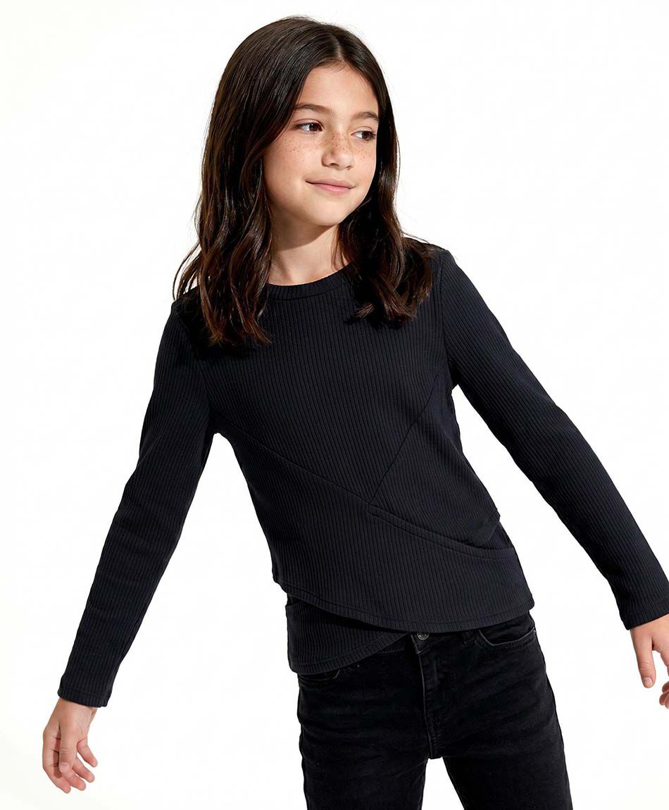 Polera ni&ntilde;a dise&ntilde;o cruzado