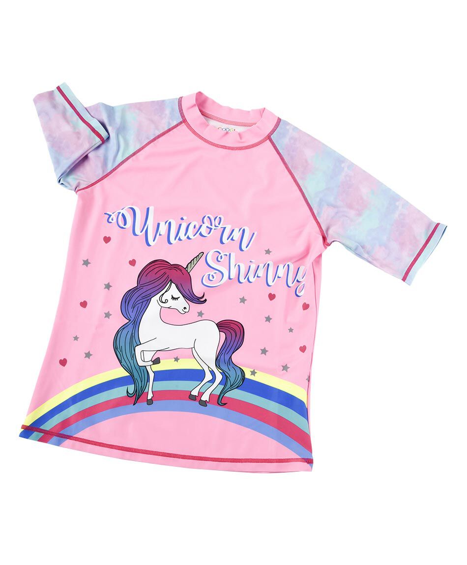 Polera de ba&ntilde;o manga corta cuello redondo