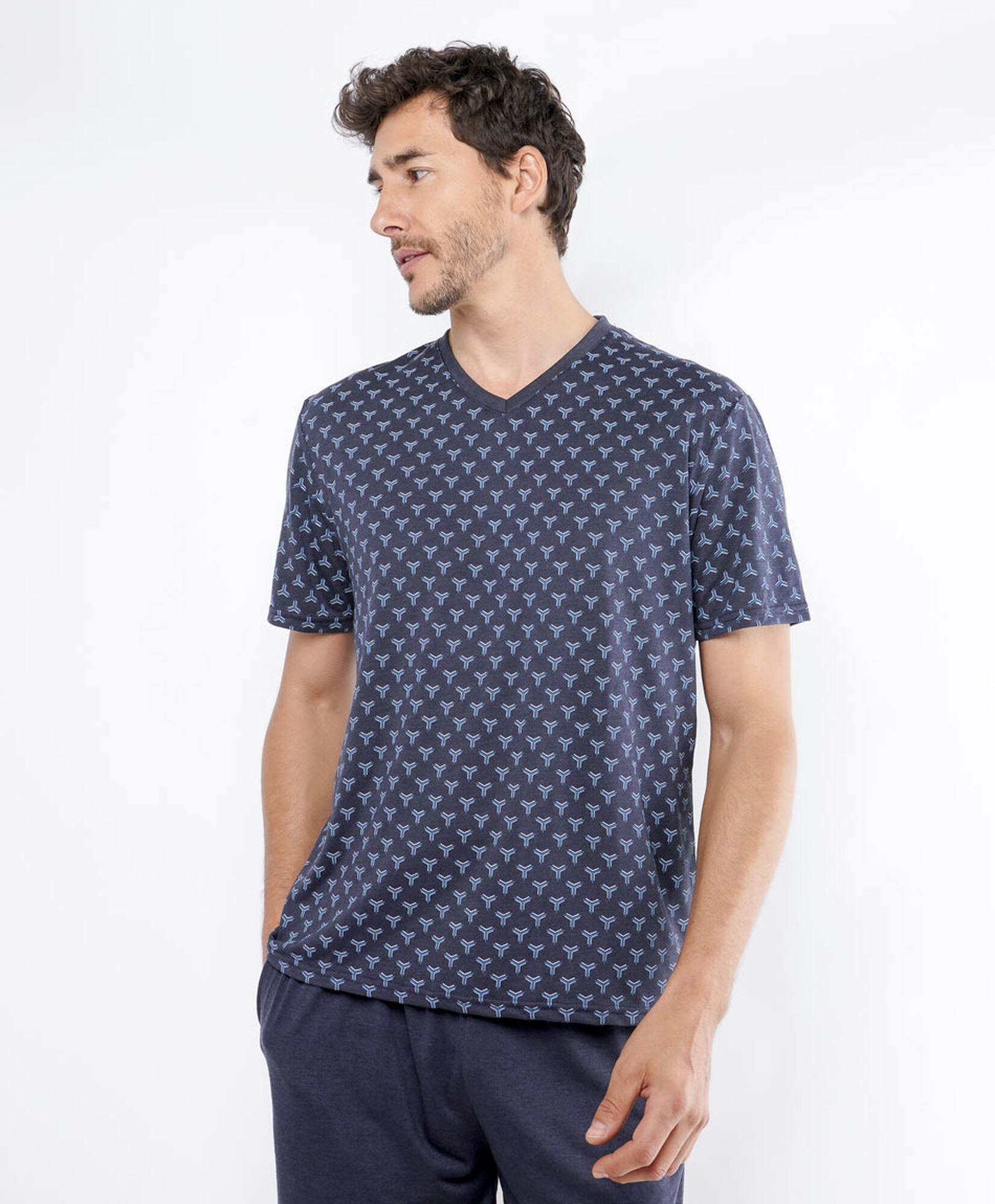 Pijama hombre cuello v Pijama hombre cuello v