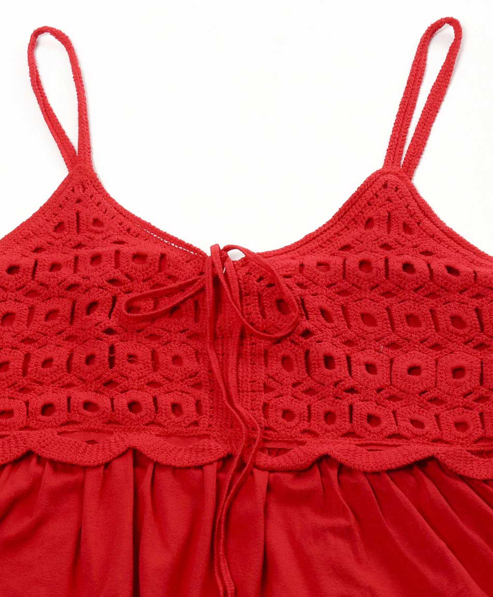 Blusa mujer estilo crochet roja Blusa mujer estilo crochet roja