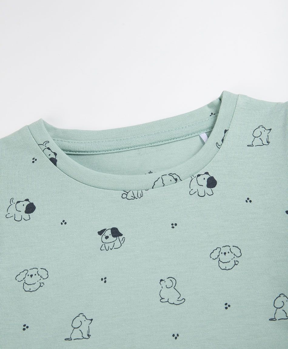 Polera beb&eacute; manga larga perritos