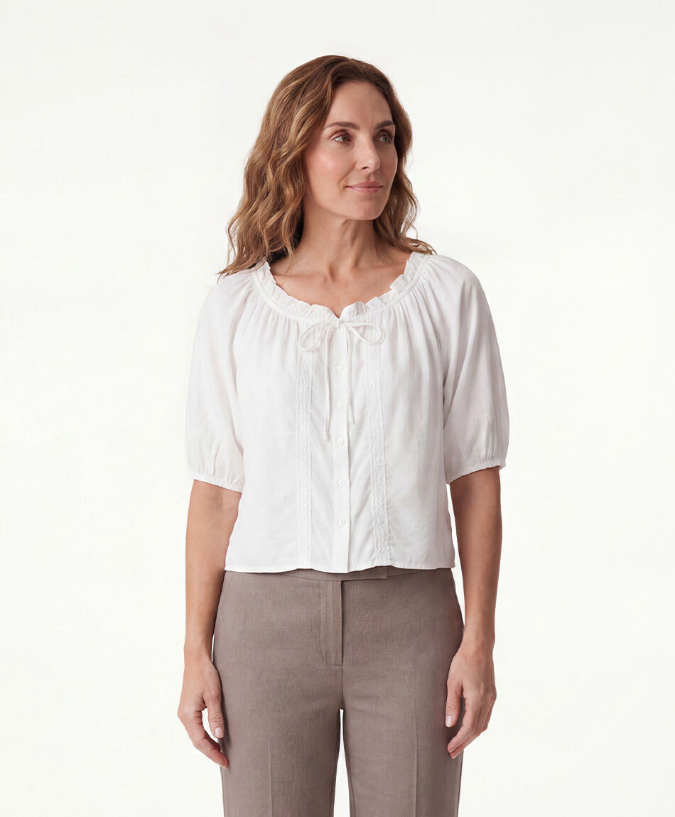 Blusa mujer rom&aacute;ntica lazo