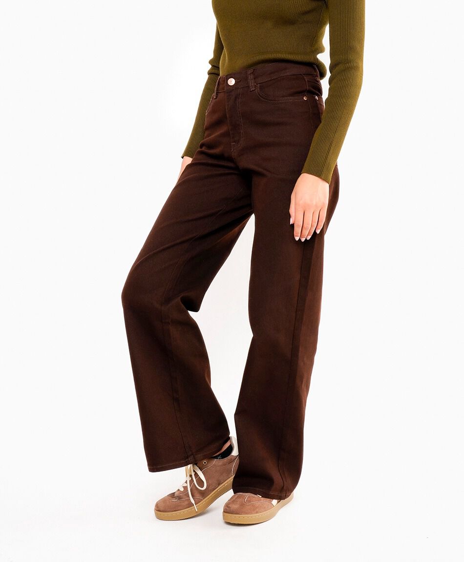 Pantal&oacute;n mujer cl&aacute;sico chocolate