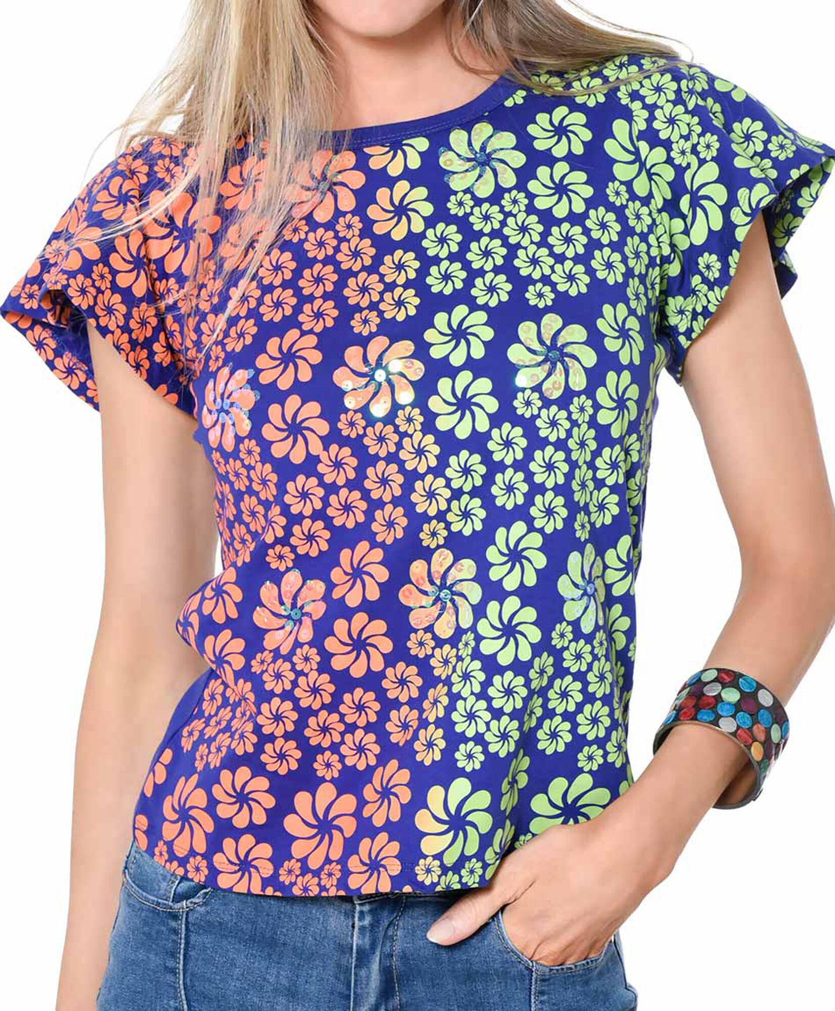 Polera bordado mostacillas Polera bordado mostacillas
