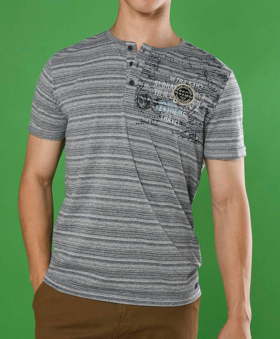 Polera manga corta cuello redondo