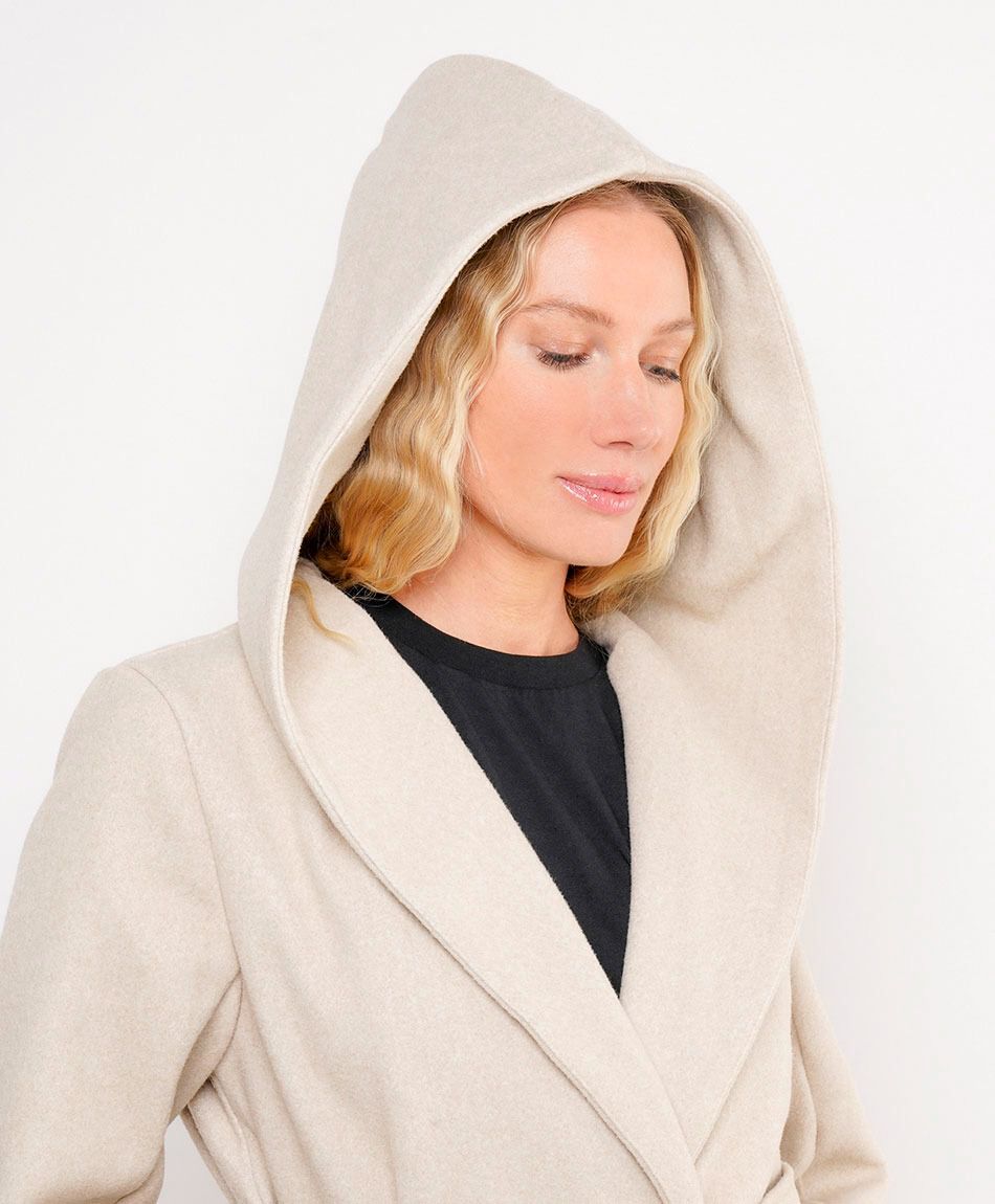 Abrigo mujer largo estilo capa