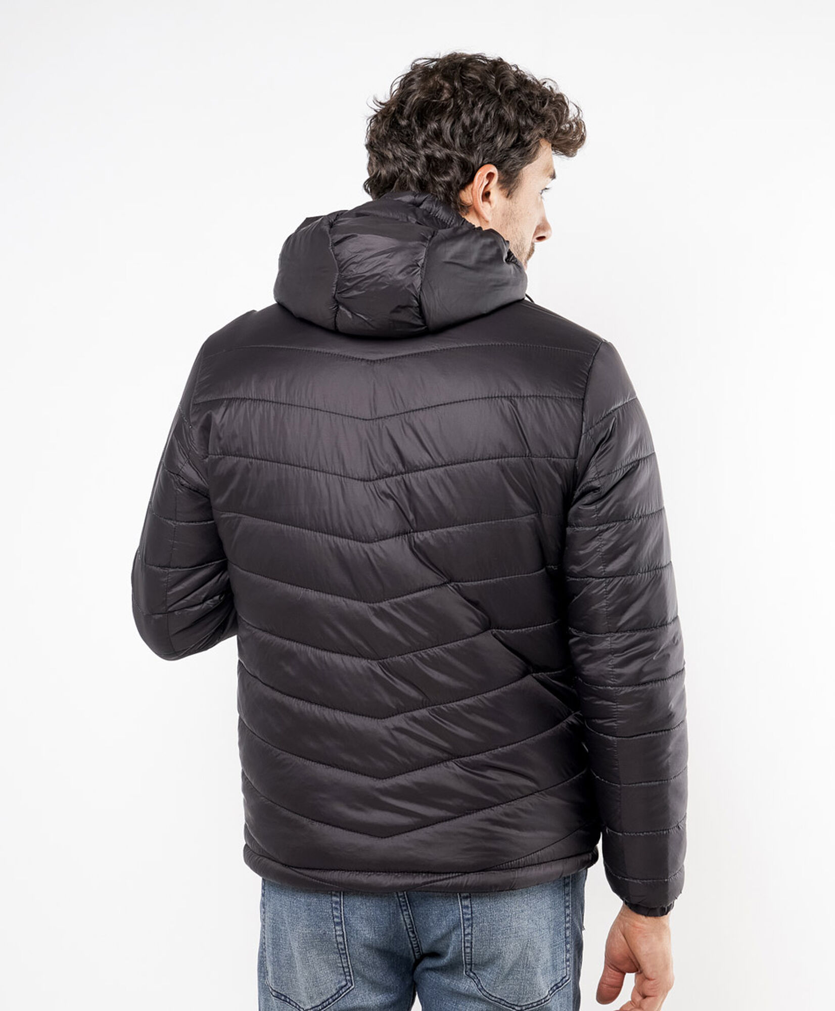 Parka hombre líneas negra Parka hombre líneas negra