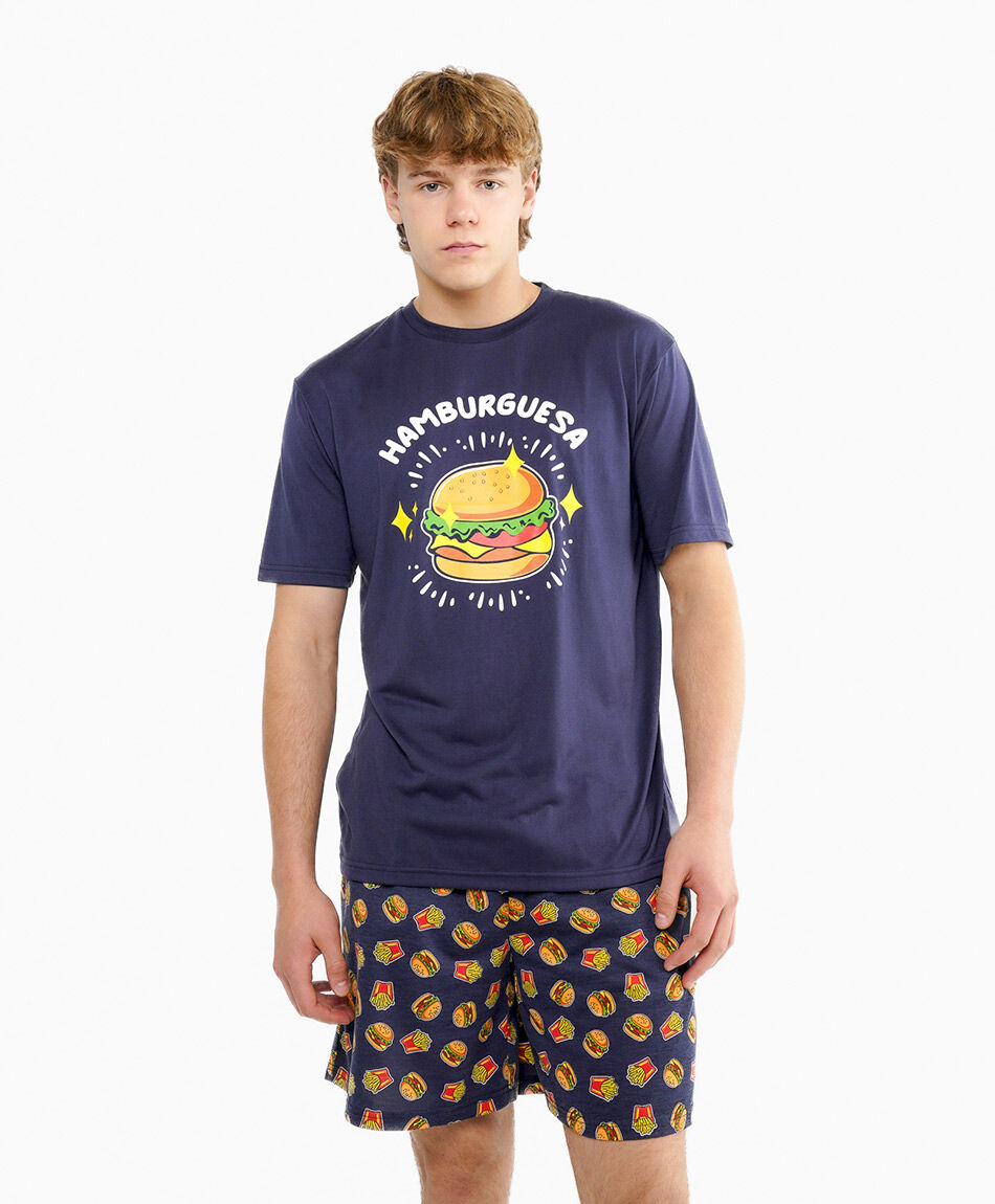 Pijama hombre hamburguesa