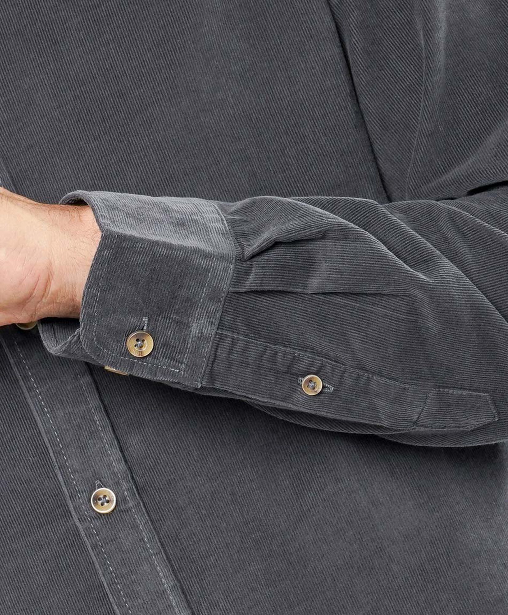 Camisa hombre corderoy gris Camisa hombre corderoy gris