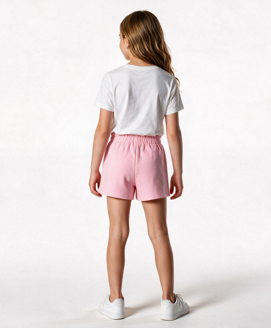 Short ni&ntilde;a rosado