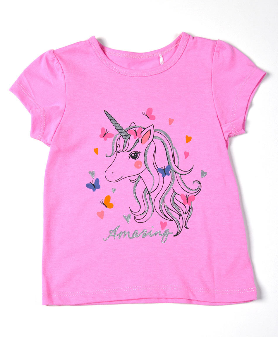Polera bebé unicornio glitter