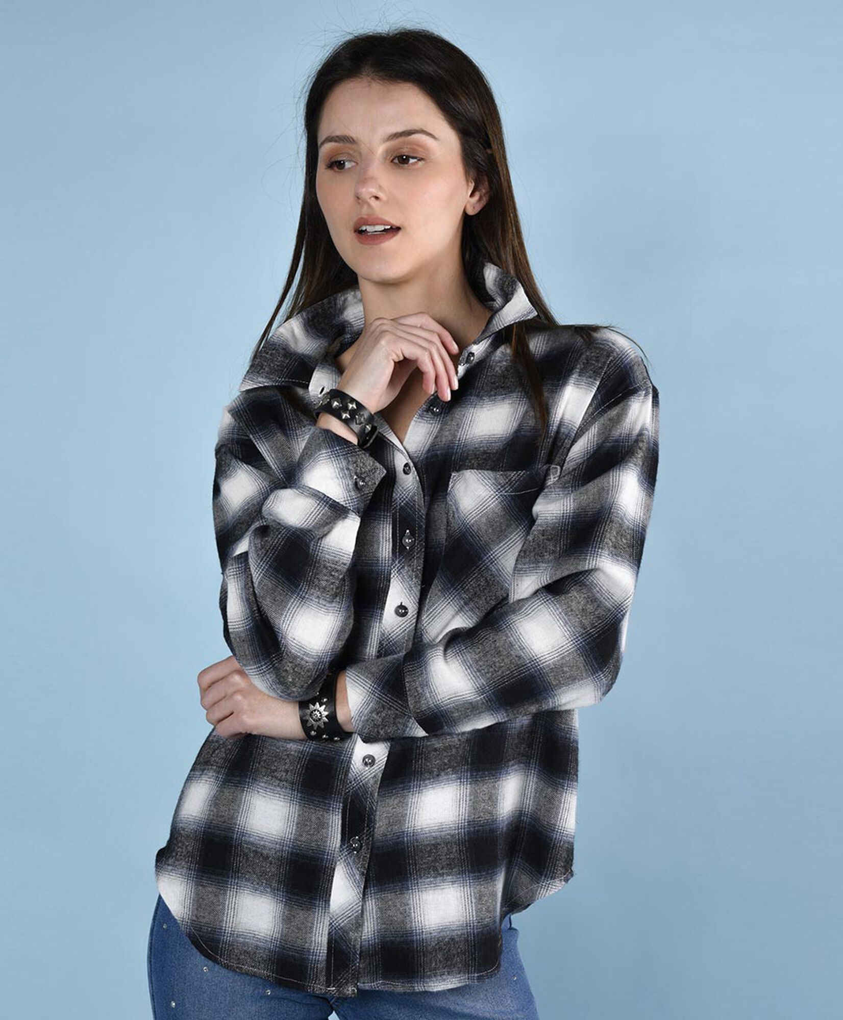 Blusa oversize manga larga Blusa oversize manga larga
