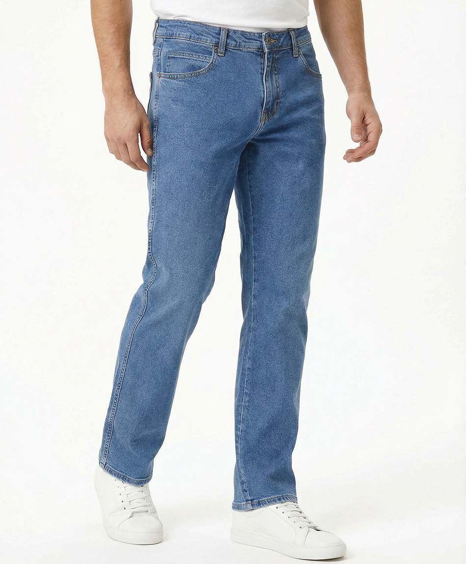 Jeans hombre azul straight