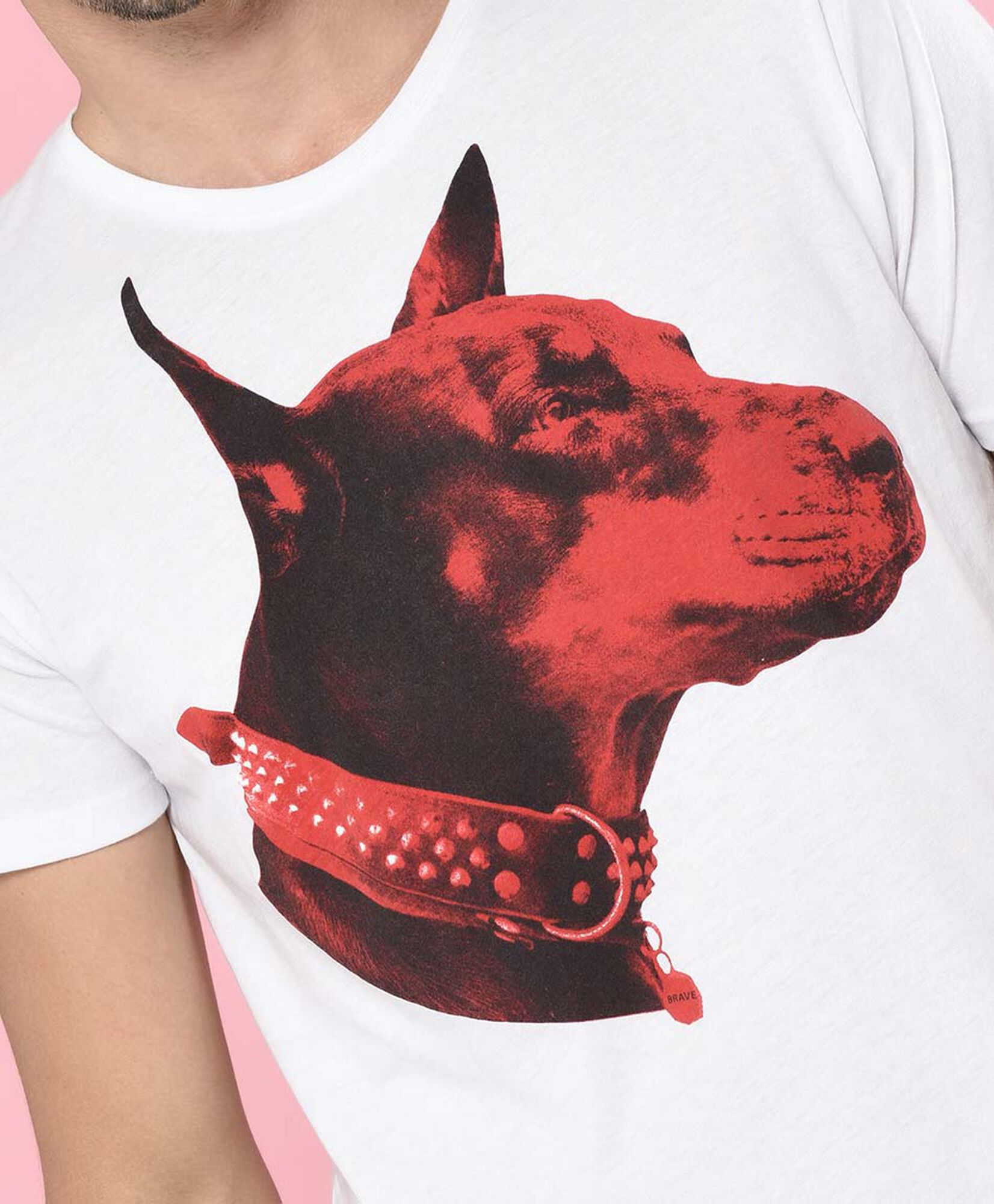 Polera hombre estampado perro Polera hombre estampado perro