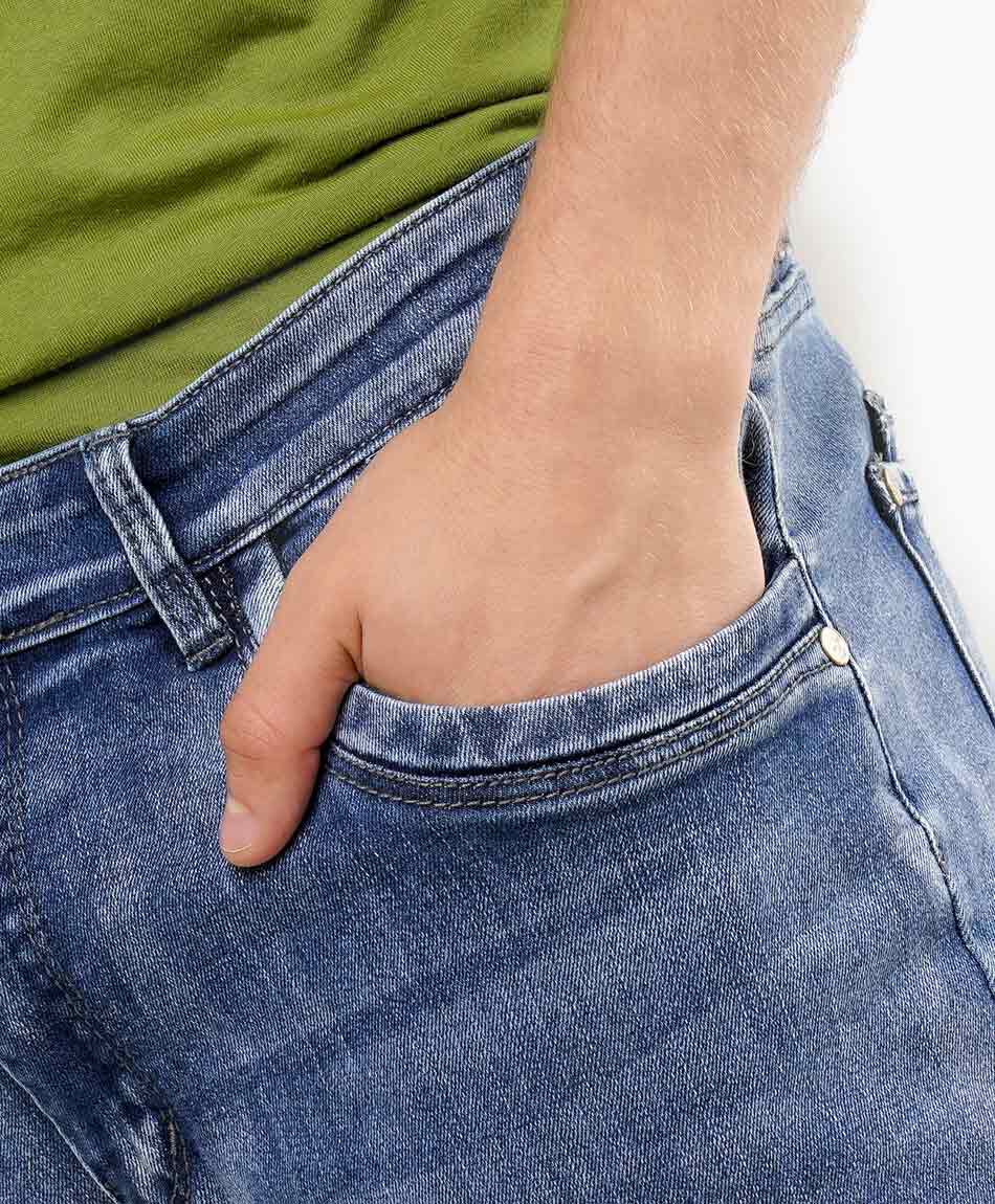 Jeans hombre desgastado slim fit