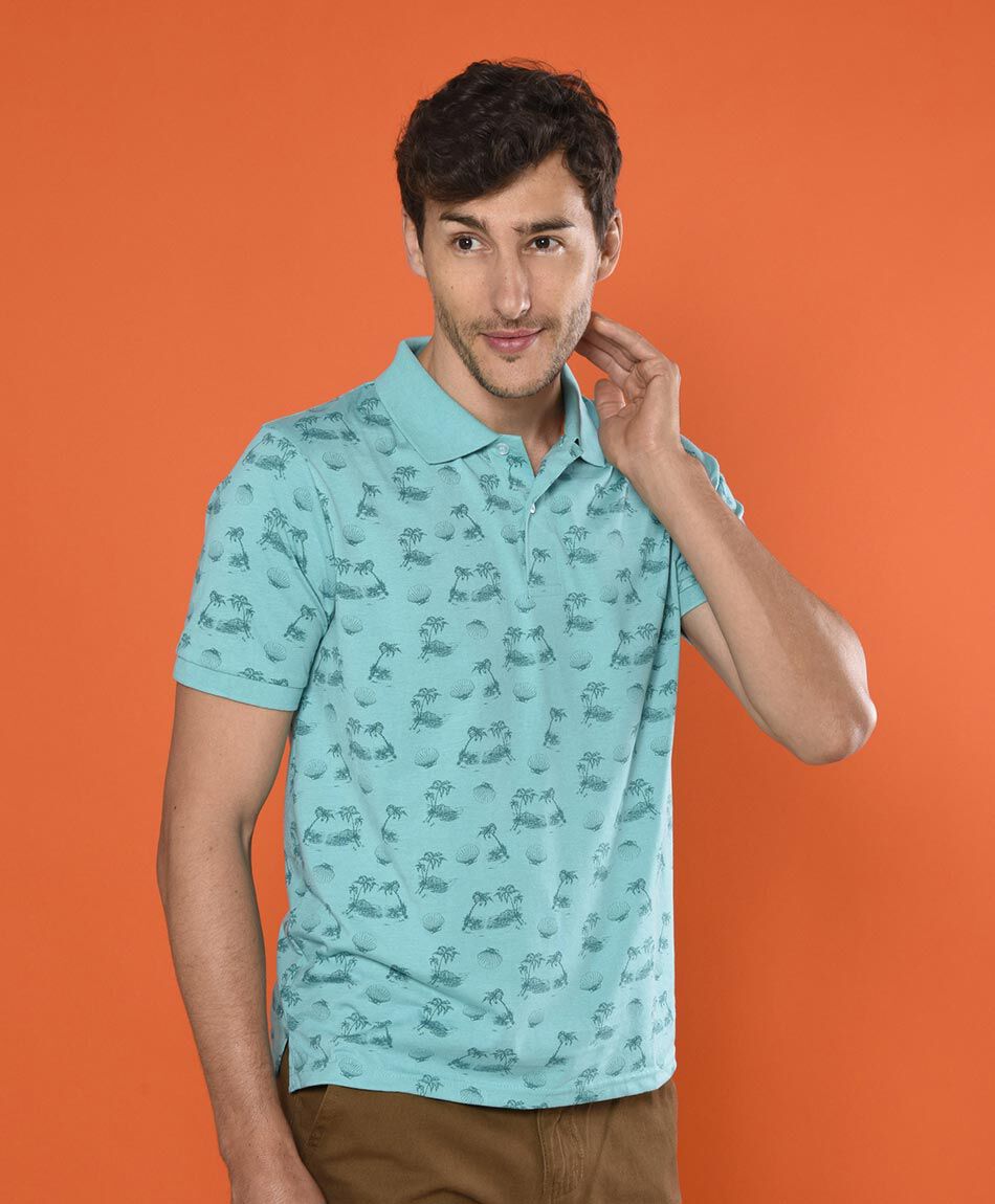 Polera manga corta cuello piqu&eacute;