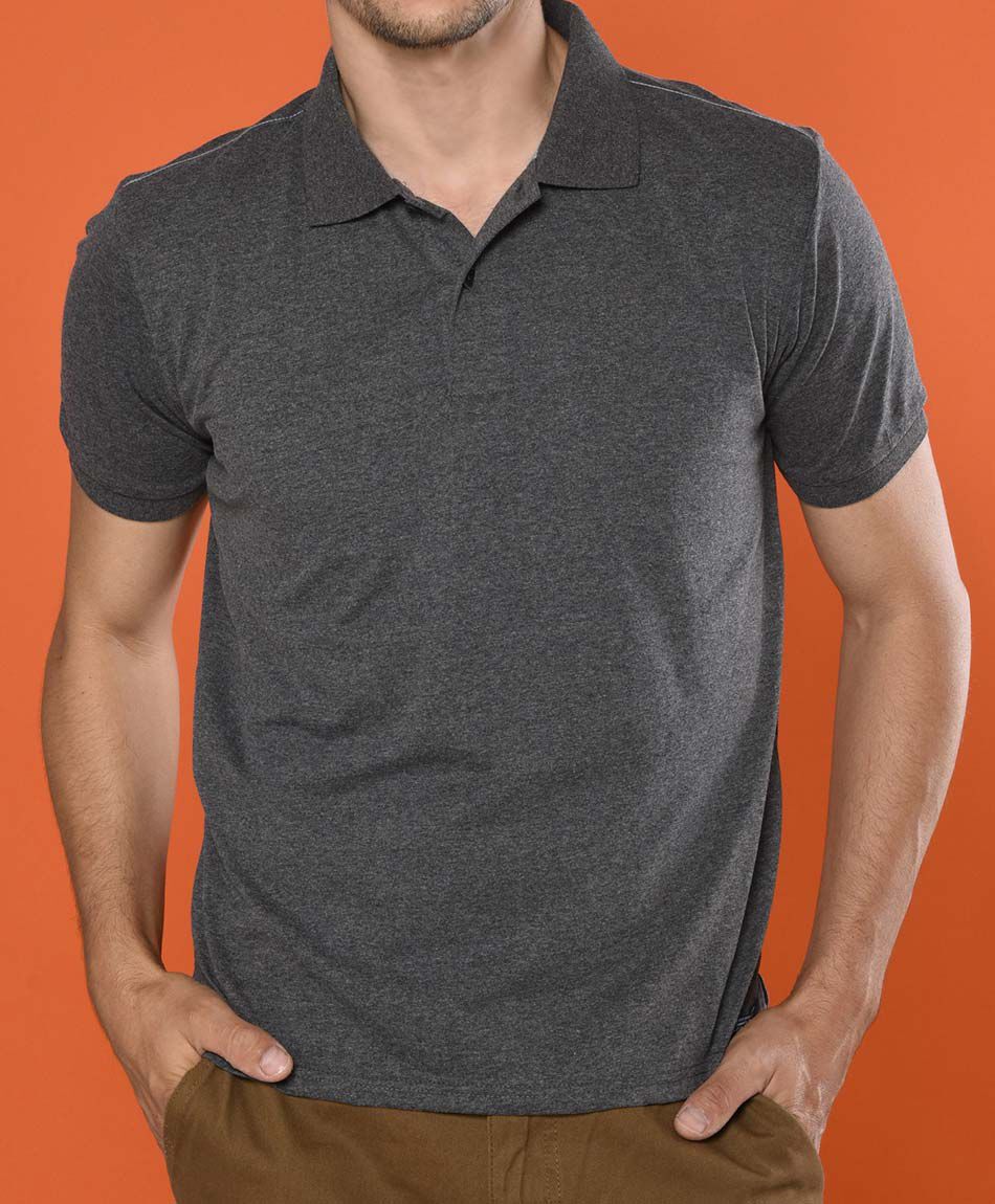 Polera manga corta cuello piqu&eacute;