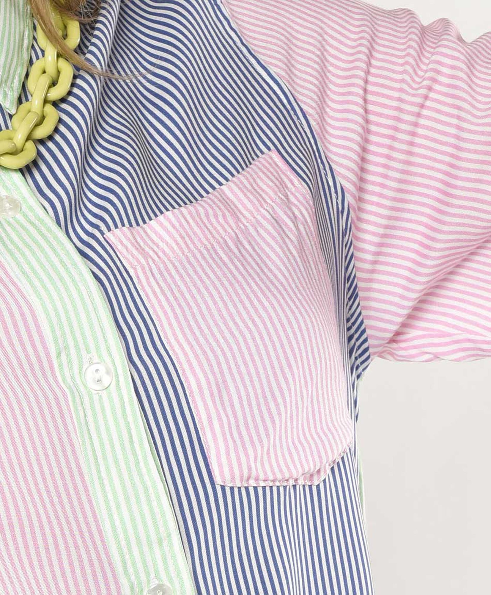 Blusa mujer líneas y colores camisero Blusa mujer líneas y colores camisero
