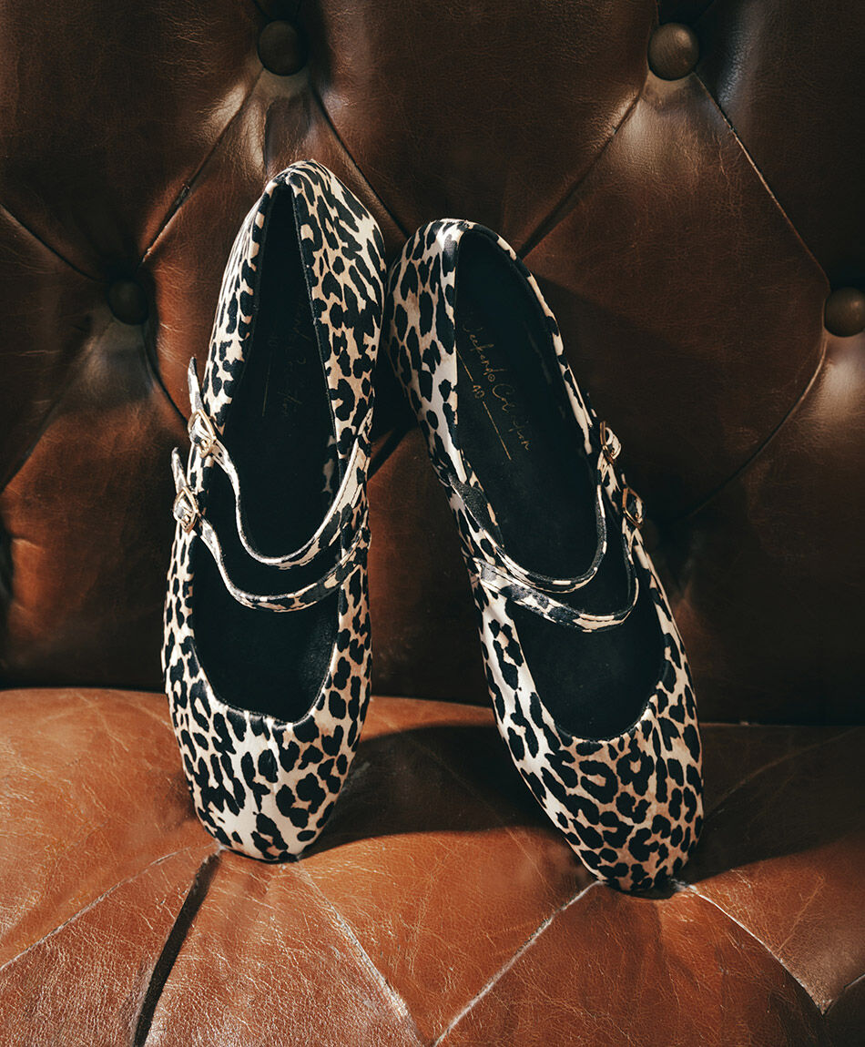 Ballerina mujer mary jane animal print