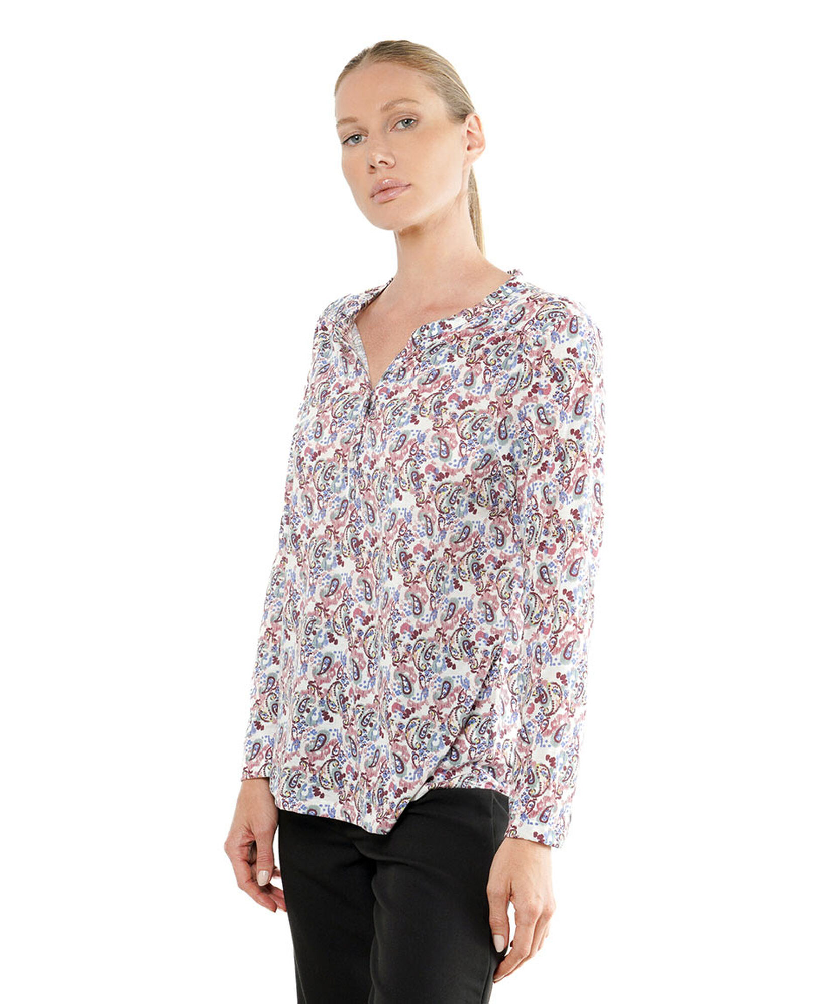 Polera mujer print paisley pink Polera mujer print paisley pink