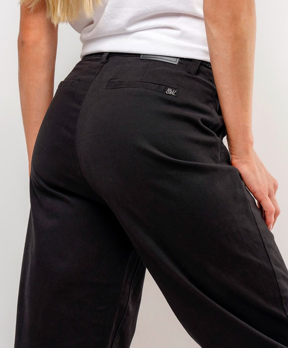 Jeans mujer twill cintur&oacute;n&nbsp;