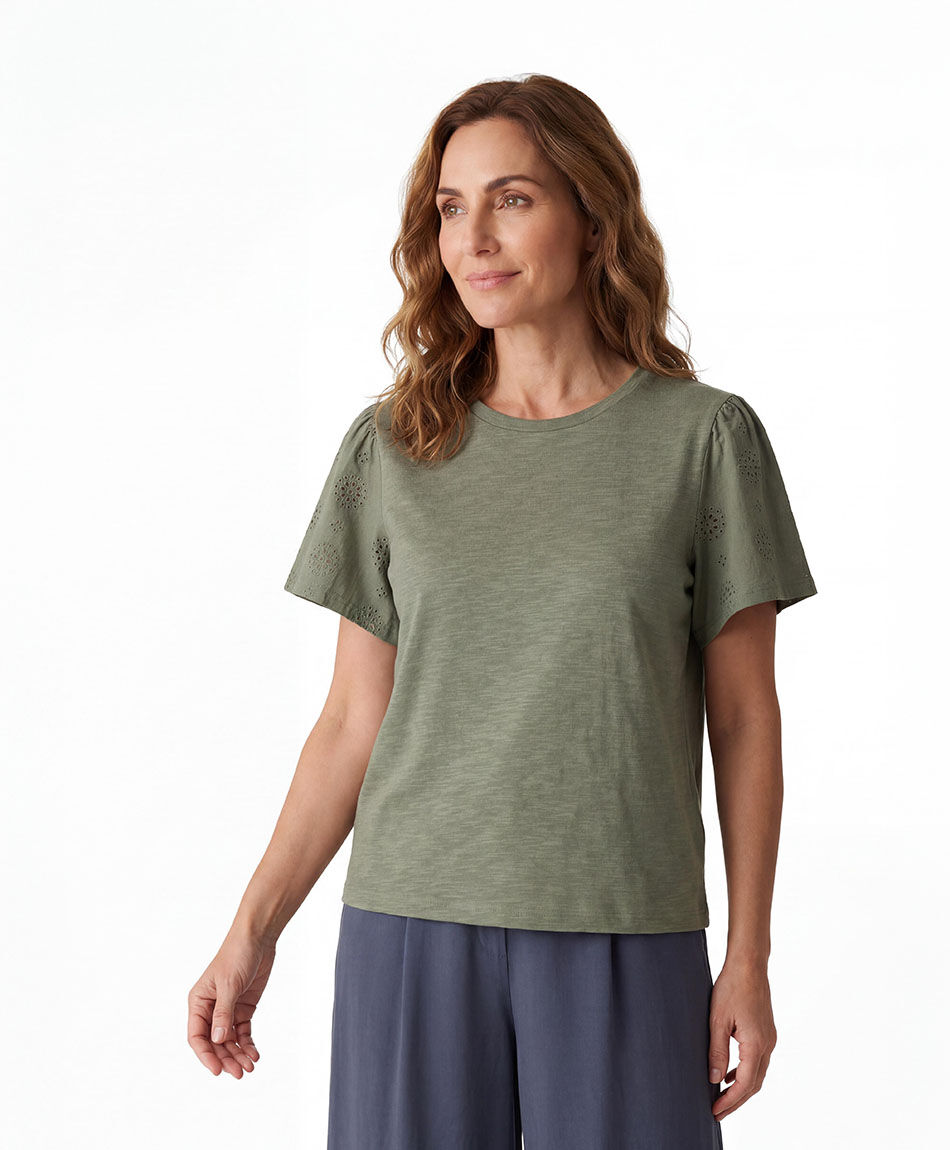 Polera mujer manga globo