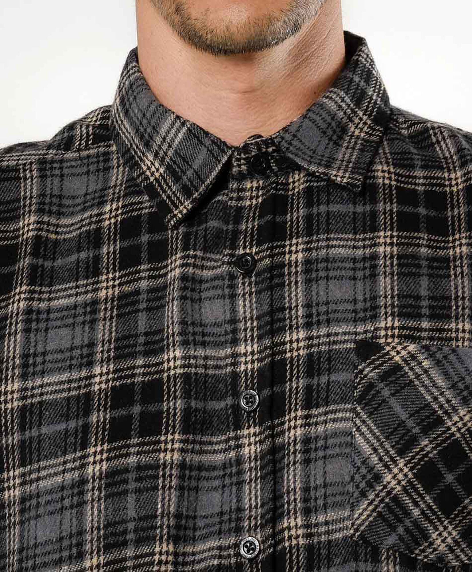 Camisa hombre franela cuadrille bicolor Camisa hombre franela cuadrille bicolor