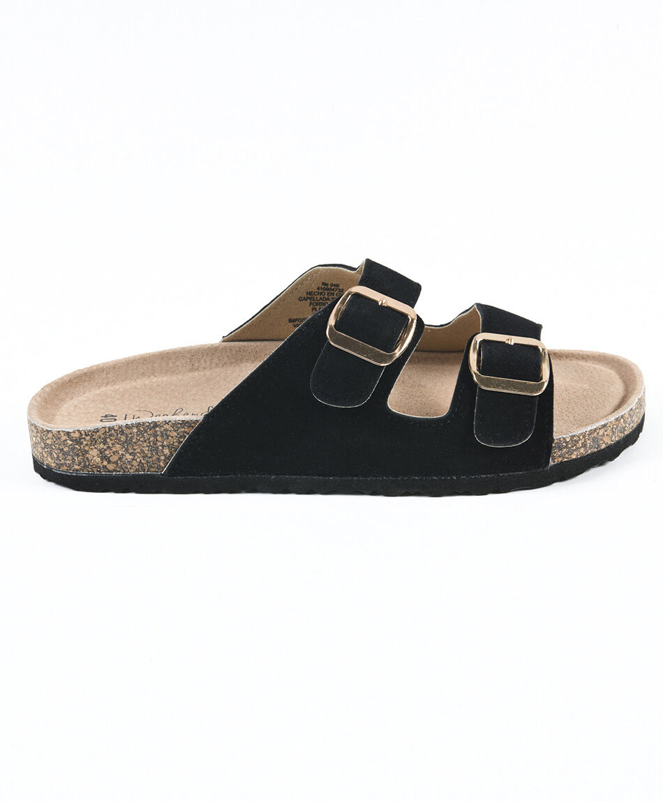 Sandalias mujer doble hebilla