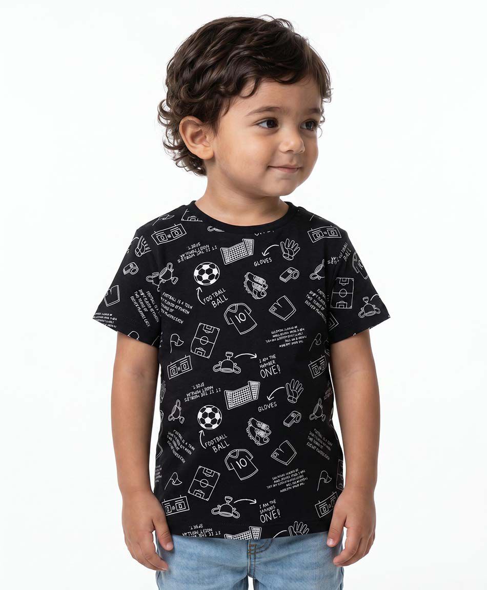 Polera beb&eacute; dibujos f&uacute;tbol