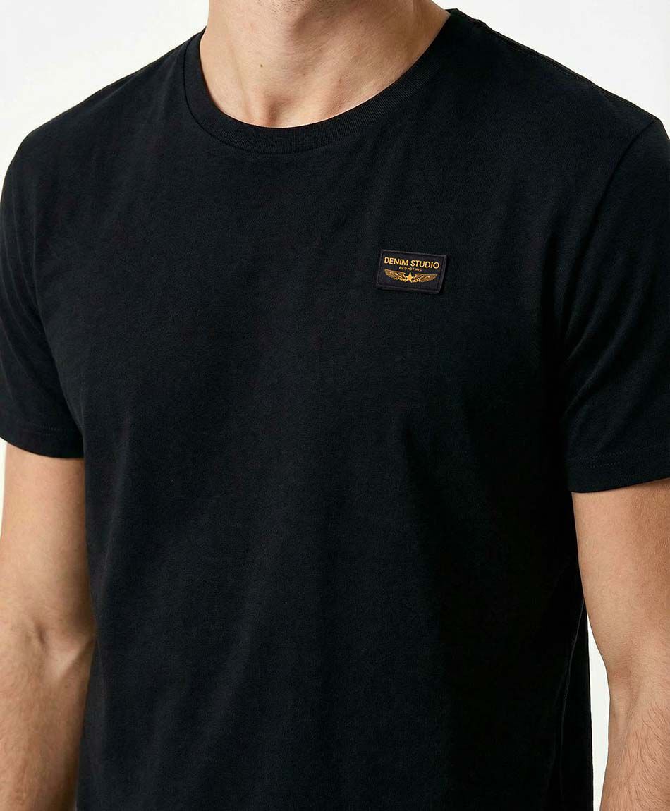 Polera hombre lisa denim studio