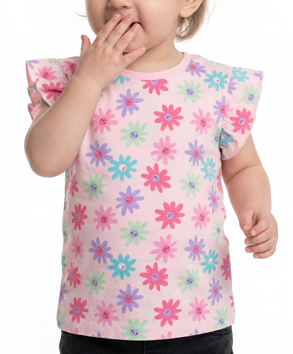 Polera beb&eacute; florcitas
