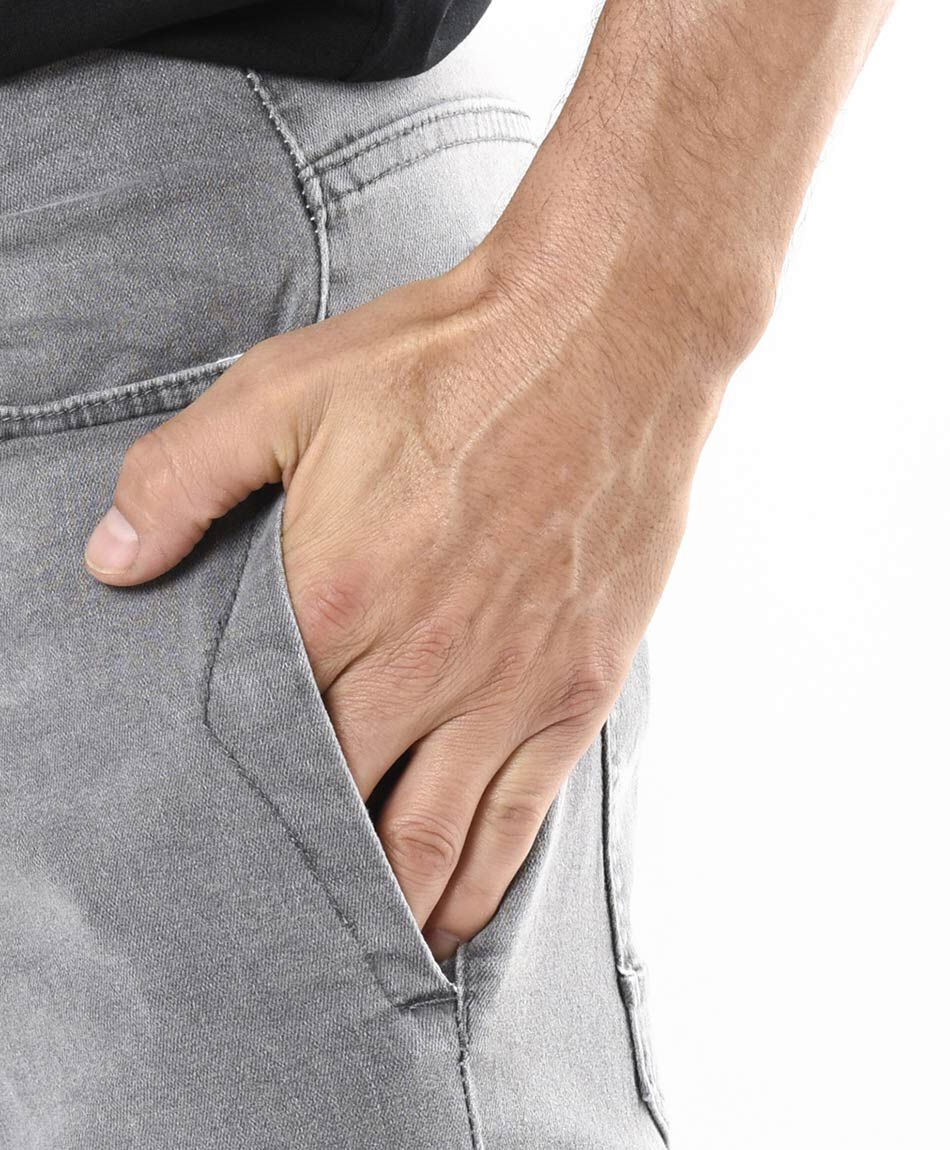 Jeans hombre bolsillos gris skinny fit