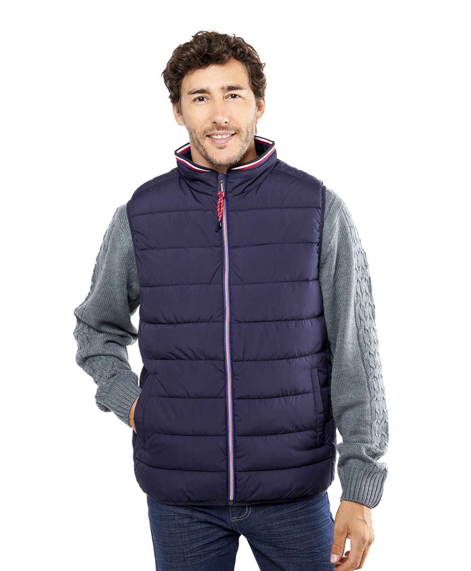 Parka hombre sin mangas acolchada Parka hombre sin mangas acolchada