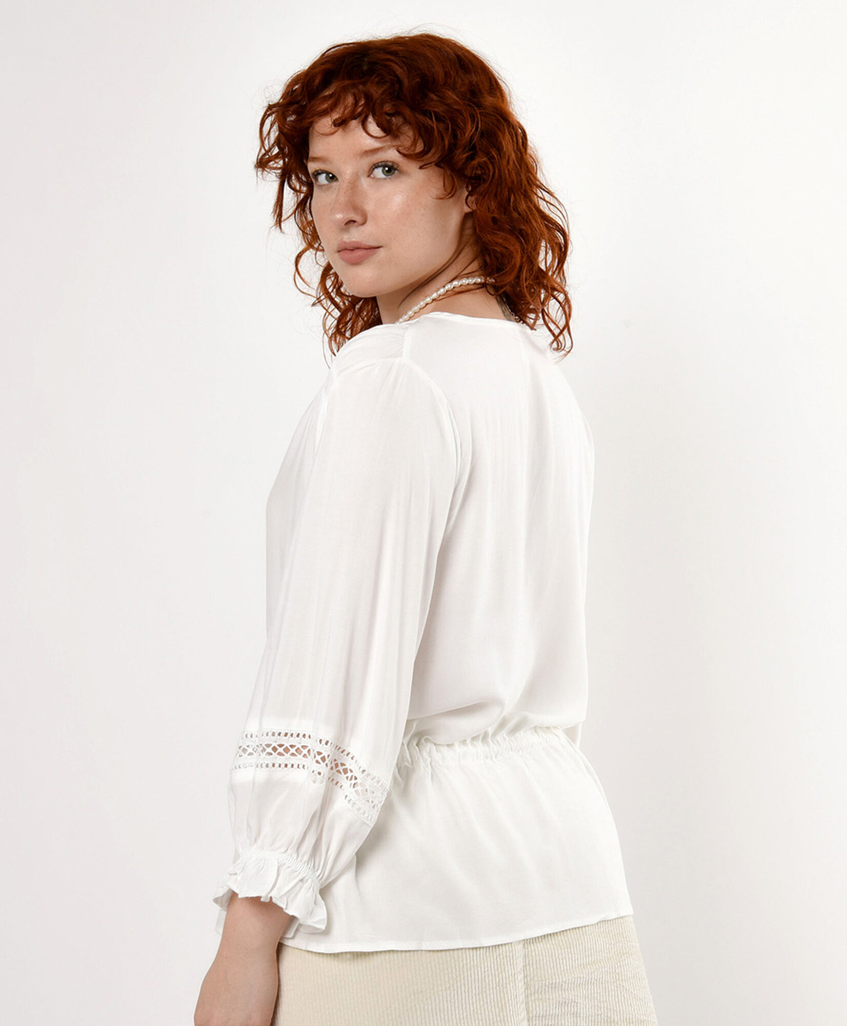 Blusa mujer lazo y botones Blusa mujer lazo y botones