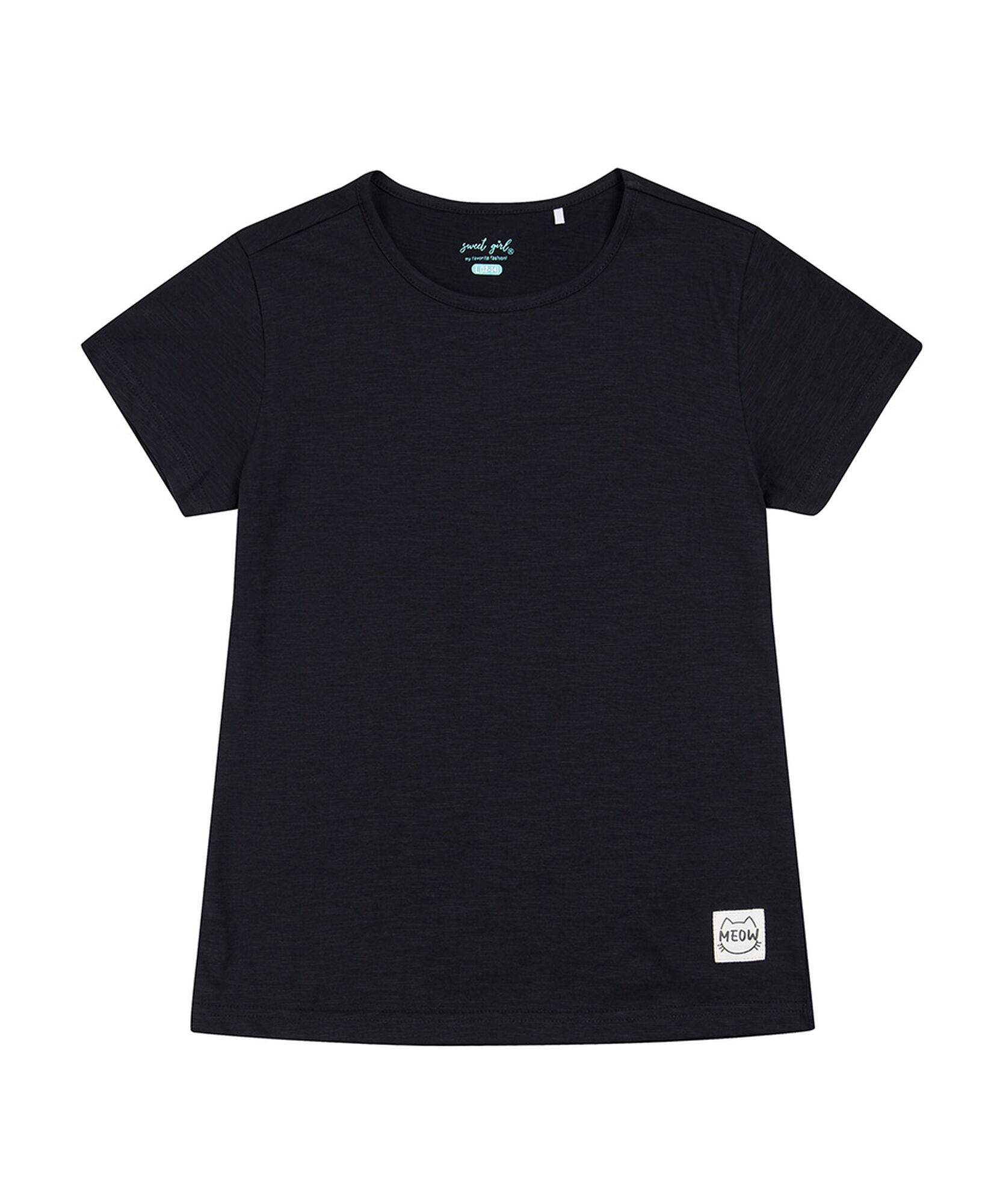 Polera niña básica negra Polera niña básica negra