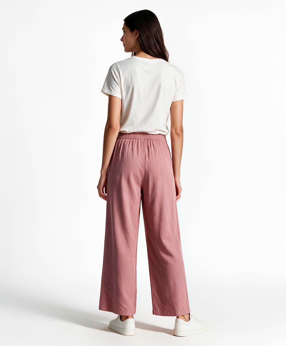 Pantal&oacute;n mujer lino botones