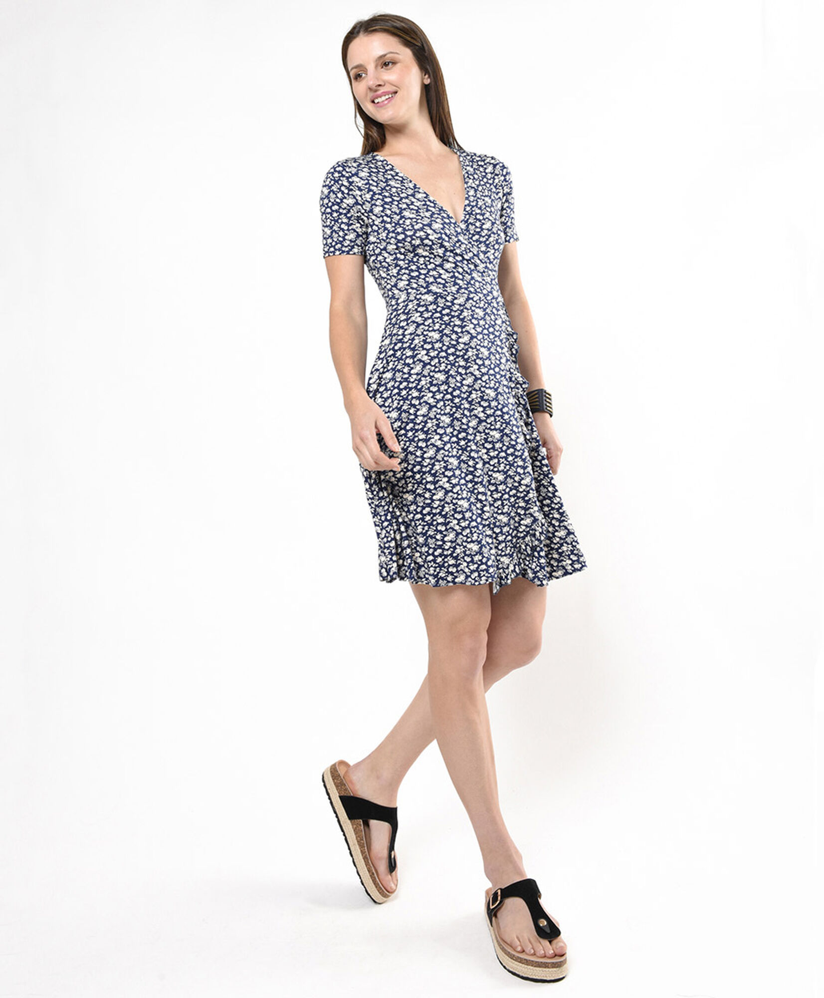 Vestido corto mujer cruzado vuelo Vestido corto mujer cruzado vuelo