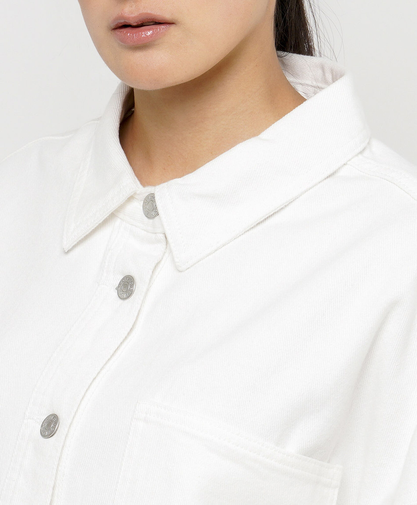 Blusa mujer denim blanca oversize Blusa mujer denim blanca oversize