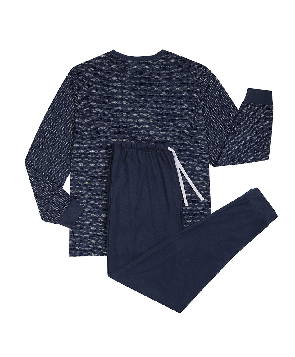 Pijama hombre manga larga jogger navy