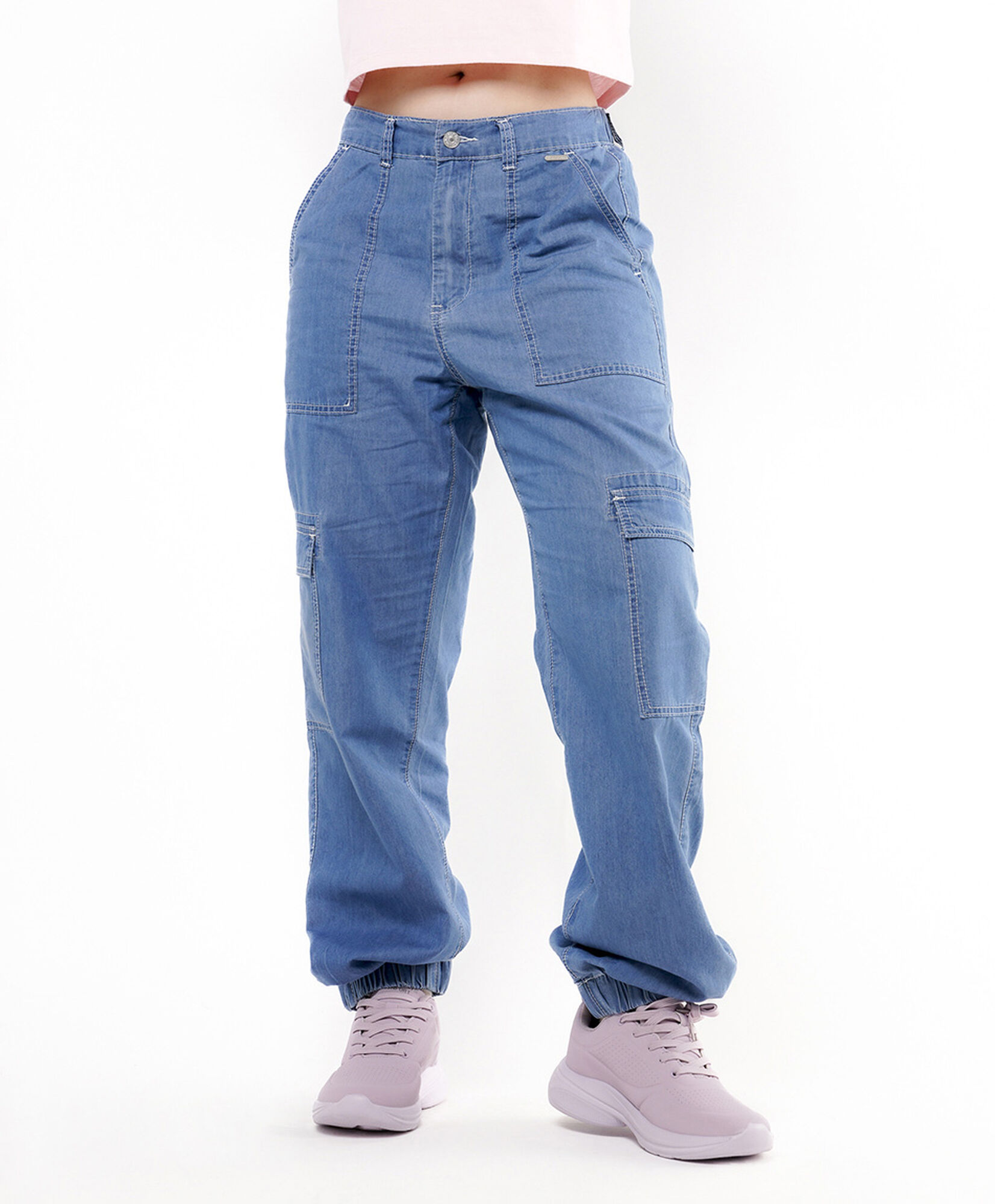 Pantalón mujer tencel cargo Pantalón mujer tencel cargo